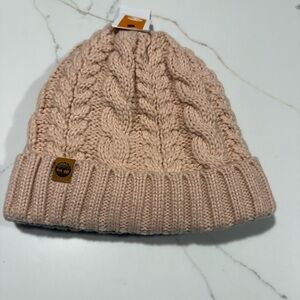 Timberland Light Tan Cable Knit Beanie